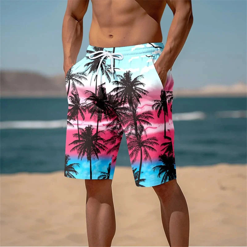 Hawaii-Badehose Herren Badeshort Kurzehose Shorts Schwimmhose 100% Polyester