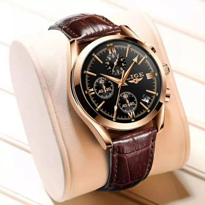 Herren Armbanduhr Digital Uhr Silber Edelstahl LED Quarzuhr Luxus Chronograph