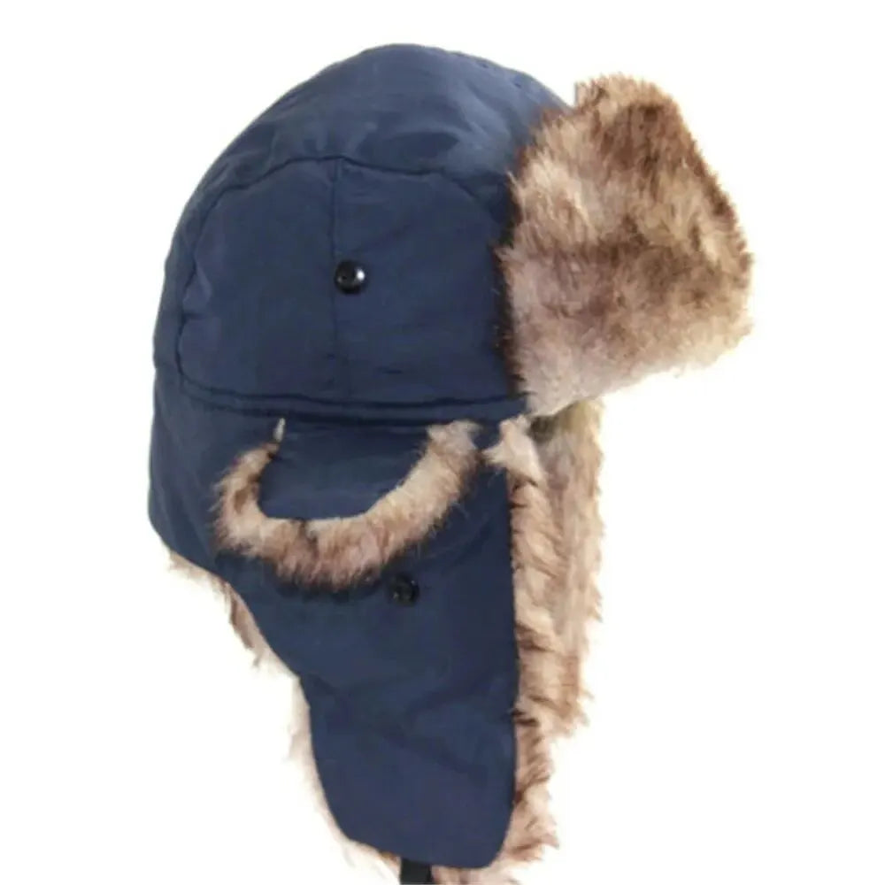 Fliegermütze Wintermütze Trapper Fellmütze Hut Pilotenmütze Mütze Ohrenmütze