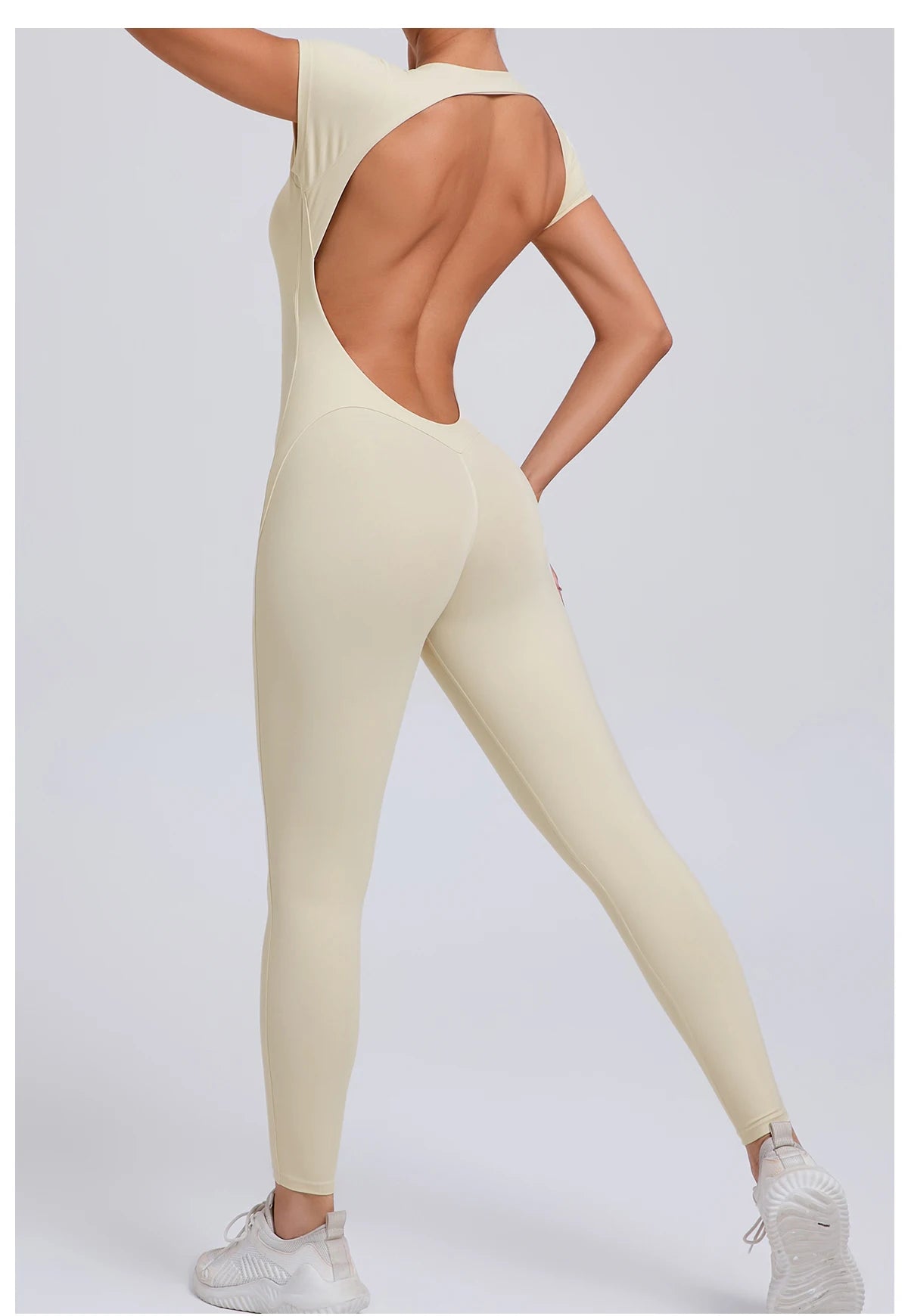 Tuta intera Sportiva Donna Rompers Pantaloni Yoga Palestra Sexy Jumpsuit Tutina