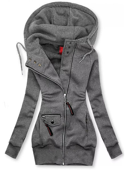 Kapuzenpullover Sweatshirt Pulloverkleid Hoodie Pulli Tunika Damen Sportkleid
Zipper