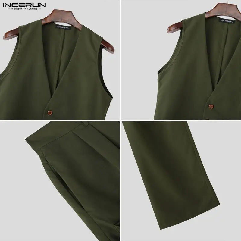 2 Tlg Set Männer Hose Weste Haremshosen Pumphosen Pluderhosen Hosenrock Herren