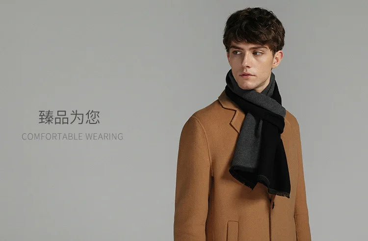 Herren Schal Winterschal Stola Schlauchschal Halstuch Wollschal Strickschal Loop