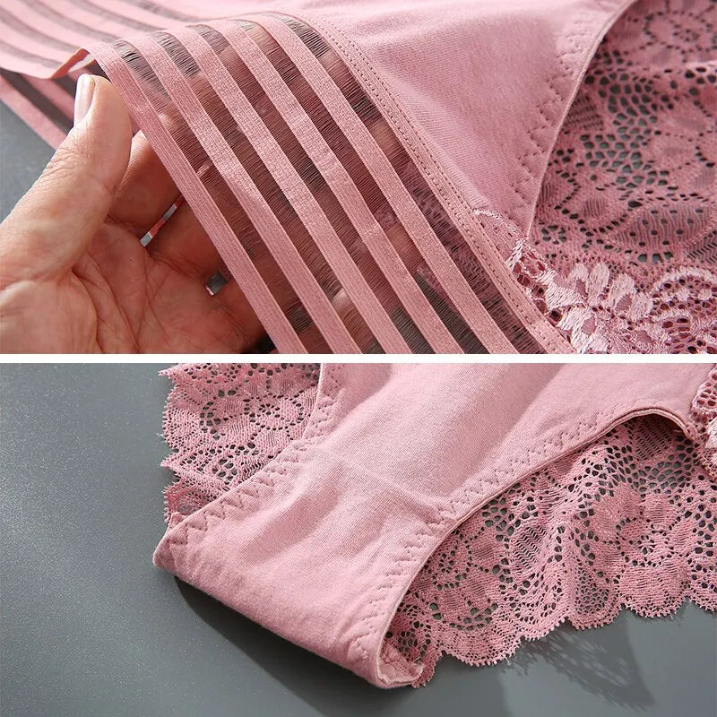 3Stk Frauen Spitze Tanga String Höschen Sexy Schlüpfer Slip Dessous Unterwäsche