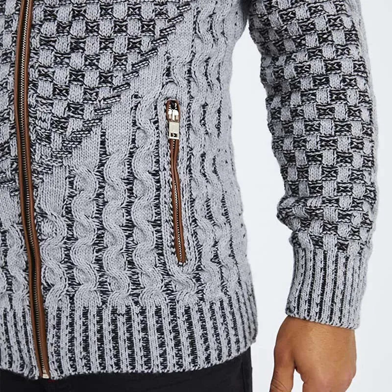 Herren Pullover Sweatshirt Troyer Pulli Sweater Stehkragen Zipper Langarmpulli