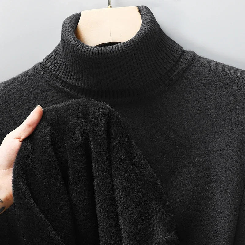 Herren Rollkragen Pullover Sweatshirt Leichter Pulli Sweater Shirt Langarmshirt