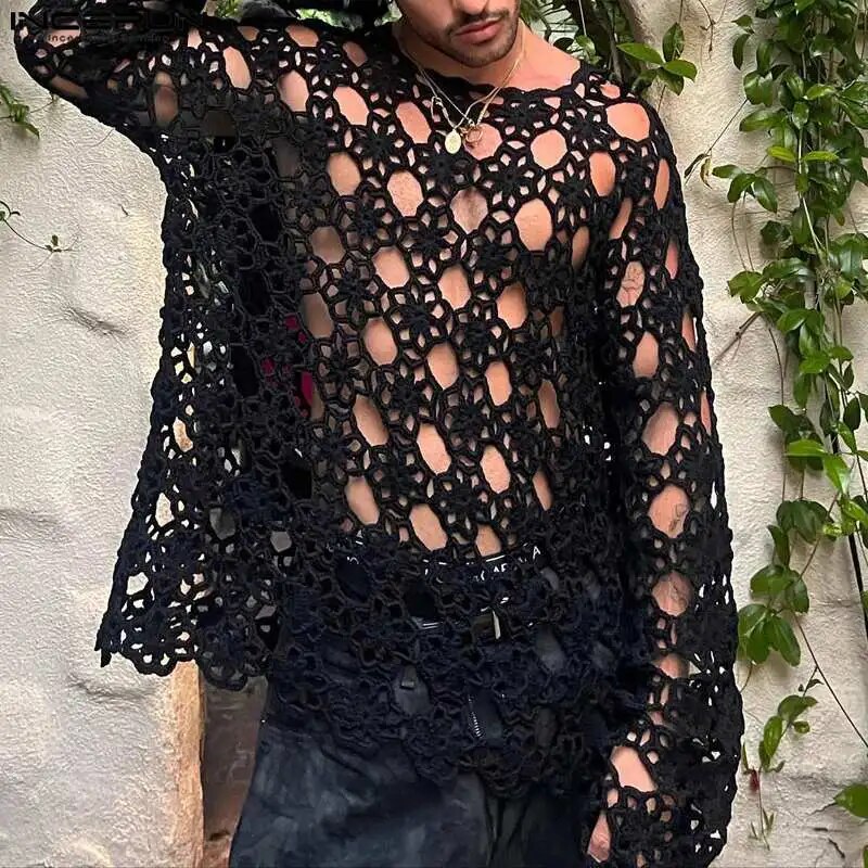 Fetisch Fashion Männer Sexy Bodysuits Herren Body Shirts Hemd Transparent Club