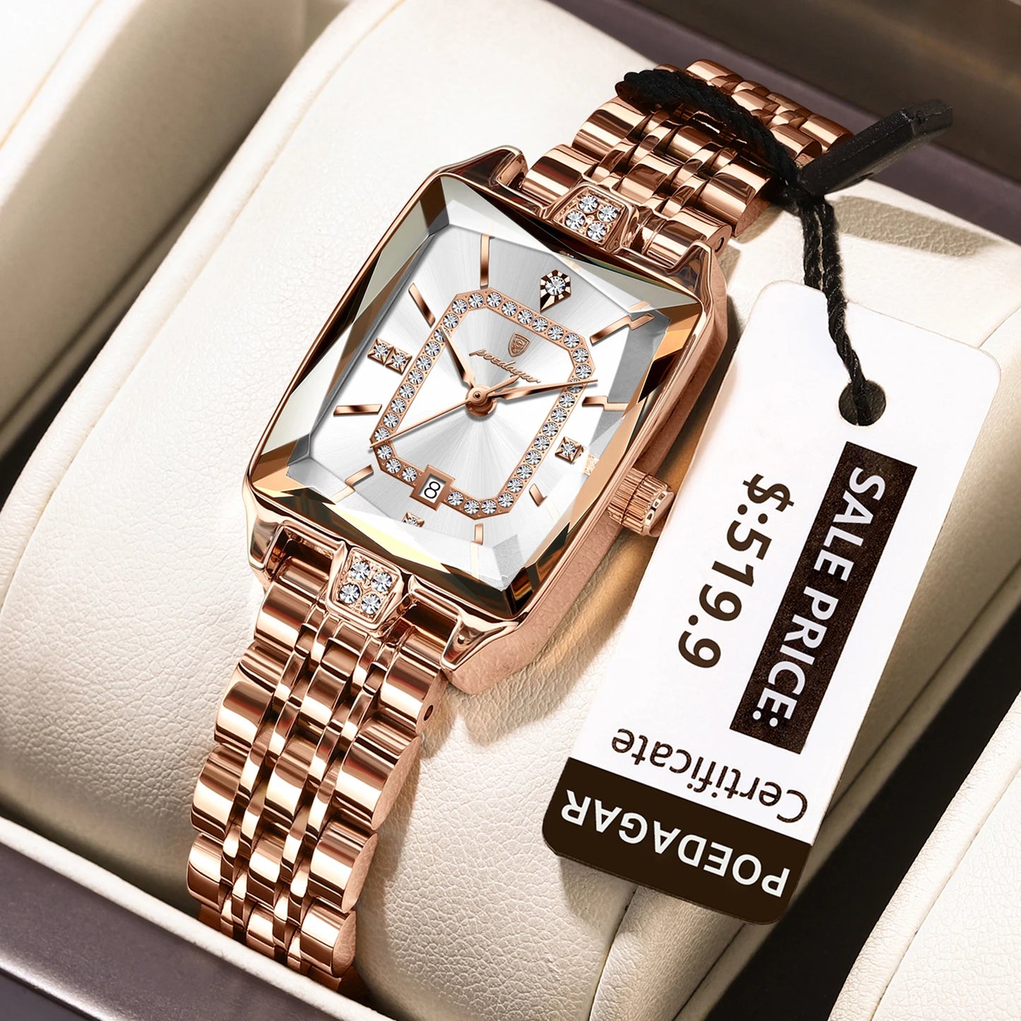 Orologio da Polso Donna Quarzo Quadrante Acciaio Inossidabile Classico Elegante