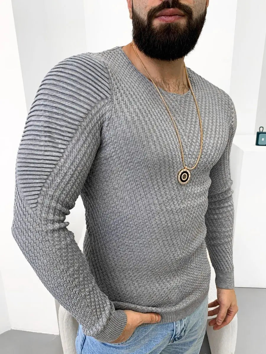 Herren Pullover Sweatshirt Pulli Zipper Sweater Shirt Langarmshirt Rollkragen