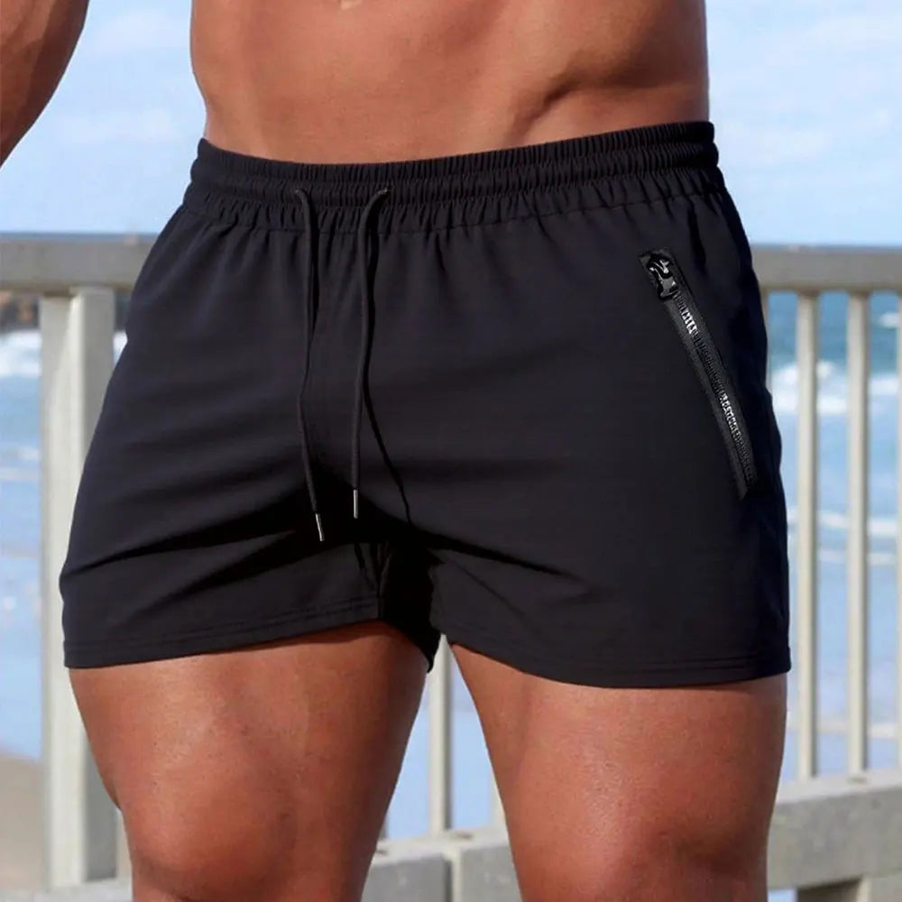 Herren Badeshorts Einfarbig Schnelltrocknend Boardshorts Strand Sport Fitness