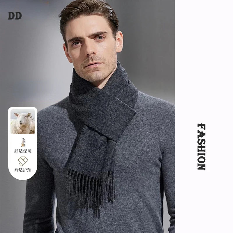 Herren Schal Winterschal Stola Schlauchschal Halstuch Wollschal Strickschal Loop