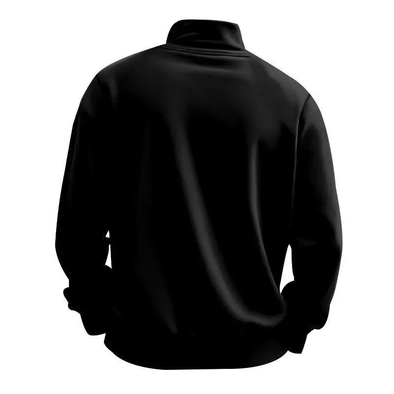 Herren Pullover Sweatshirt Troyer Pulli Sweater Stehkragen Zipper Langarmpulli