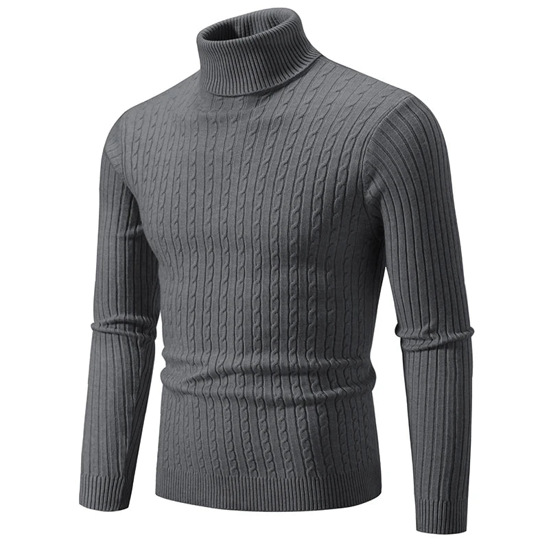Herren Rollkragen Pullover Sweatshirt Pulli Zipper Sweater Shirt Langarmshirt