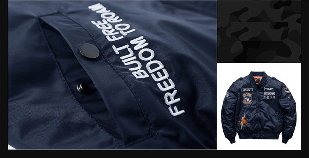 MA-1 Bomber Jacke Fliegerjacke Baseball Pilotenjacke Baseballjacke Air Force