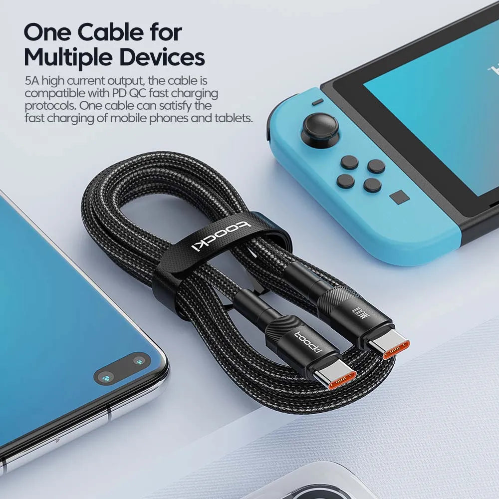 USB C Schnell Ladekabel 2m 3m 100W Datenkabel Für iPhone Samsung Kabel 100W