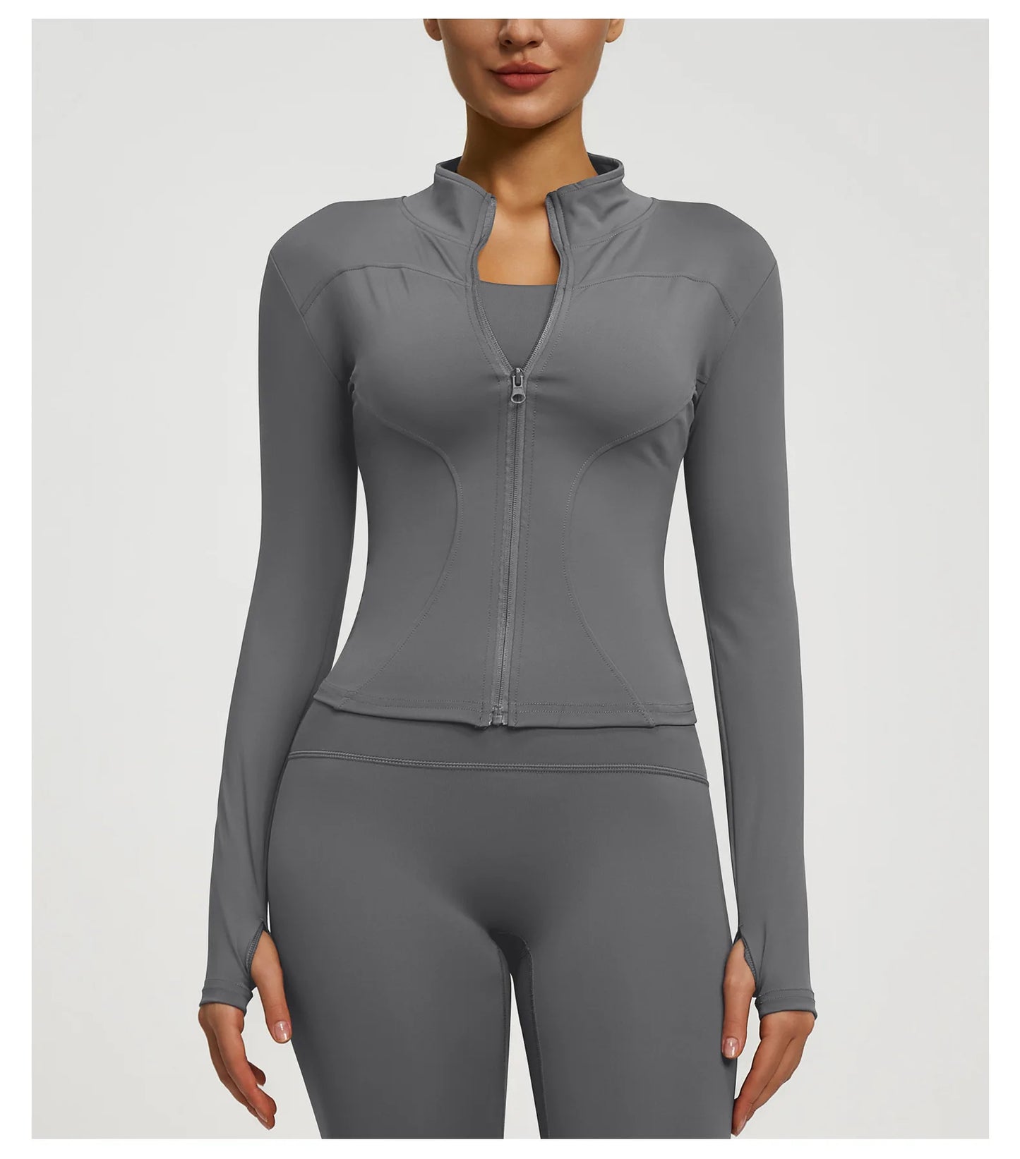 Felpa Donna Giacca Sportiva Con Zip Tuta Maniche Lunghe Cappuccio Maglia Shirt