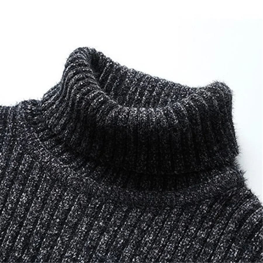 Herren Rollkragen Pullover Sweatshirt Pulli Zipper Sweater Shirt Langarmshirt