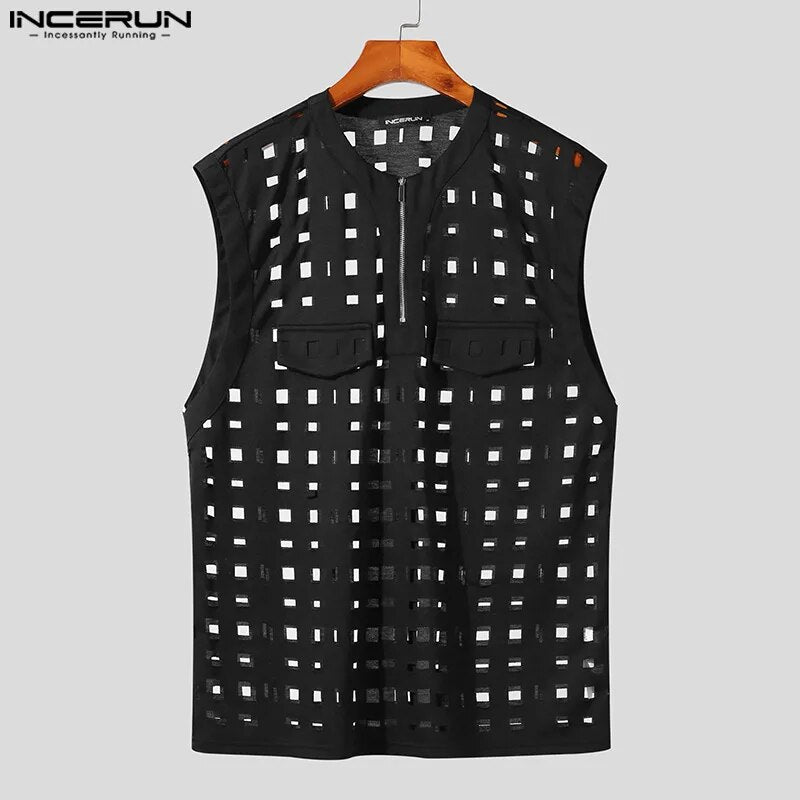 Fetisch Tank Tops Männer Sexy Bodysuits Herren Body Shirts Hemd Transparent Club