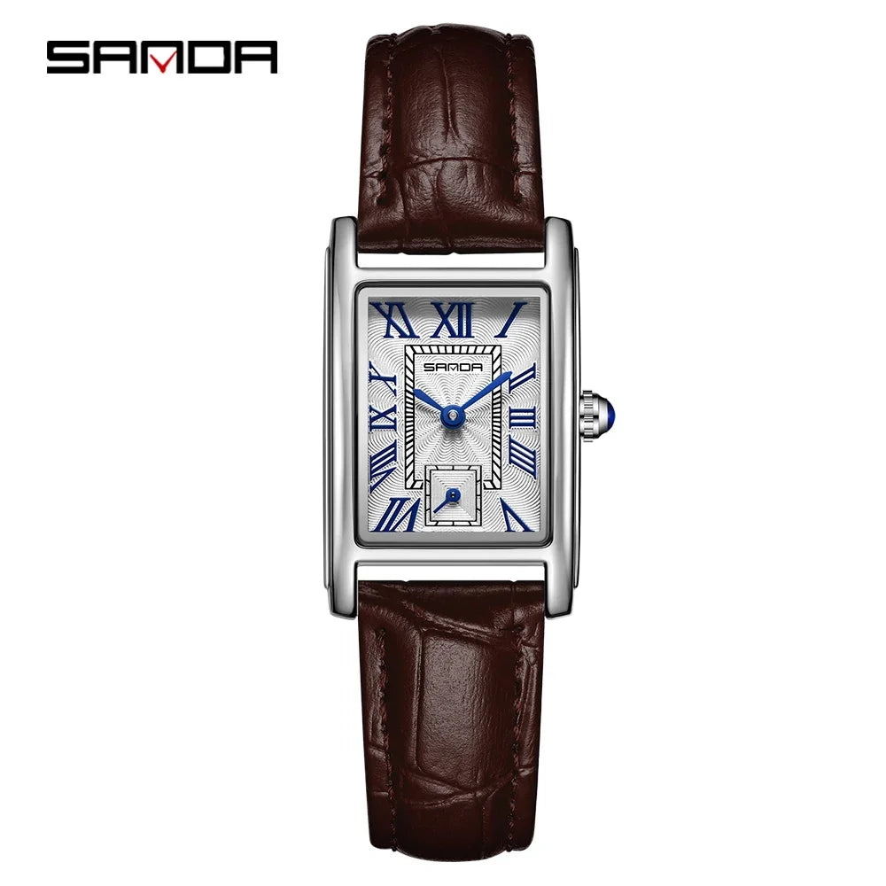 Damen Armbanduhr Armband Uhren Luxus Quarz Uhr Silber Gold Business Quarzuhr