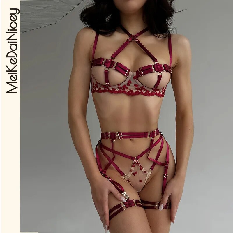 Sexy Harness Kette BH Gürtel Toys Punk Goth Frauen Bdsm Bondage Dessous