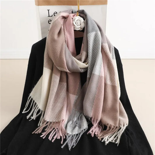 Damen Winterschal Stola Schlauchschal Halstuch Fashion Strickschal Loop Schal