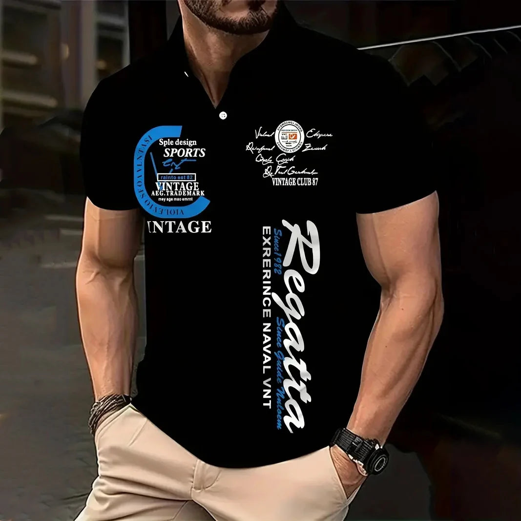 Herren Poloshirt POLO Shirt T-Shirt Kurzarm Zipper Hemd Fashion Polohemd NEU