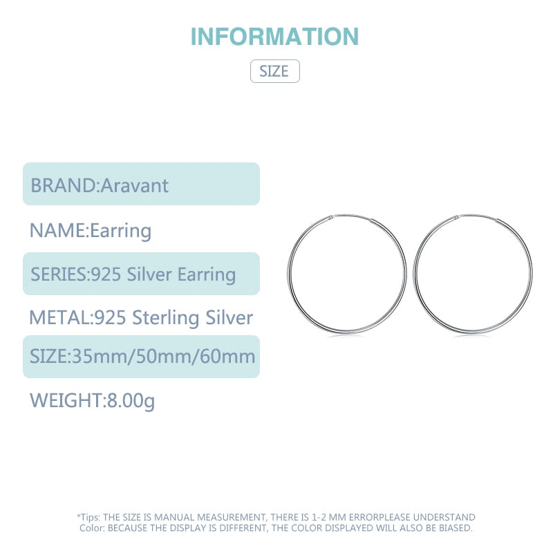 1 Paar Creolen aus 925 sterling Silber Ohrringe 50mm Ohrschmuck Ohrstecker