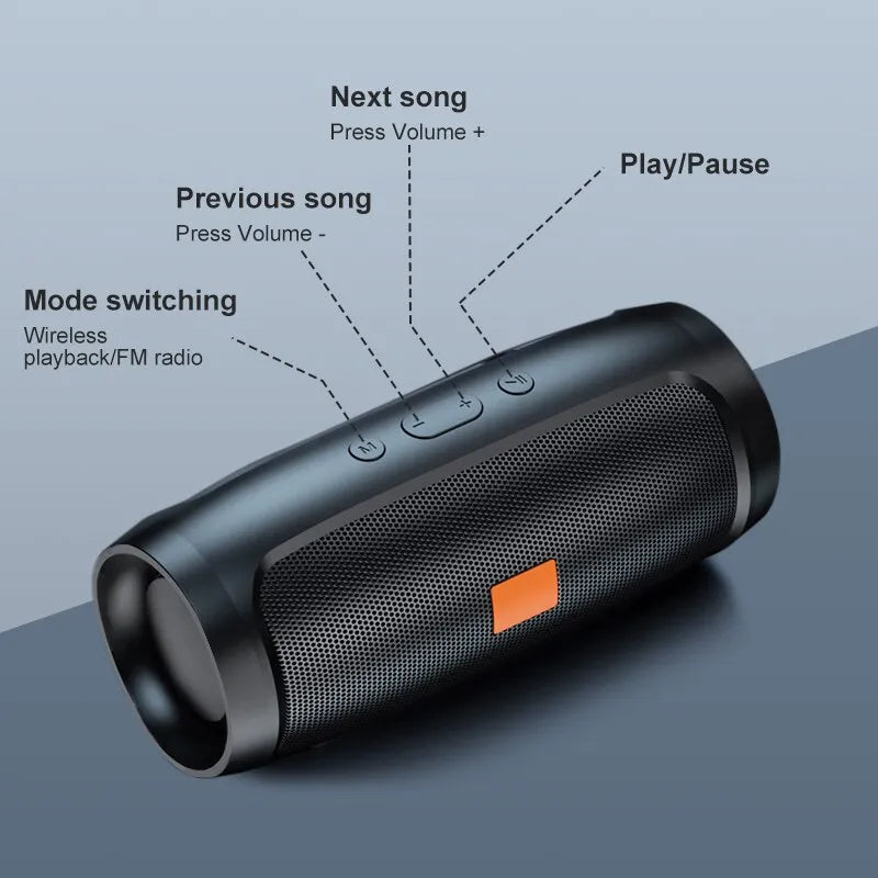Tragbare bluetooth Lautsprecher 360° Stereo Subwoofer Radio Wireless