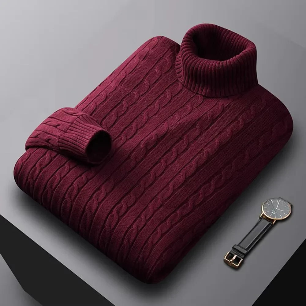 Herren Rollkragen Pullover Sweatshirt Pulli Zipper Sweater Shirt Langarmshirt