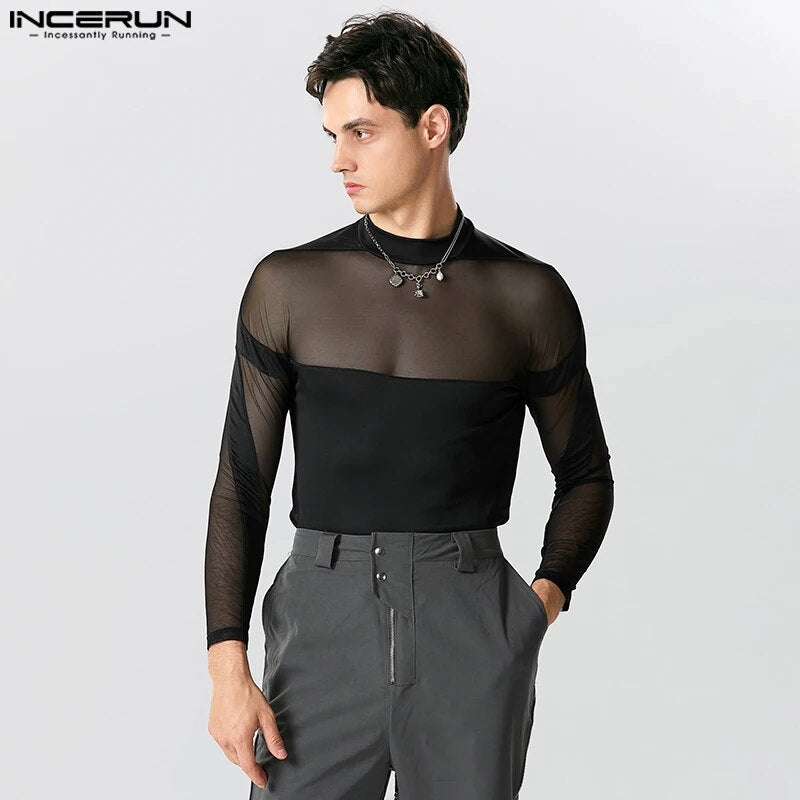 Fetisch Fashion Männer Sexy Bodysuits Herren Body Shirts Hemd Transparent Club
