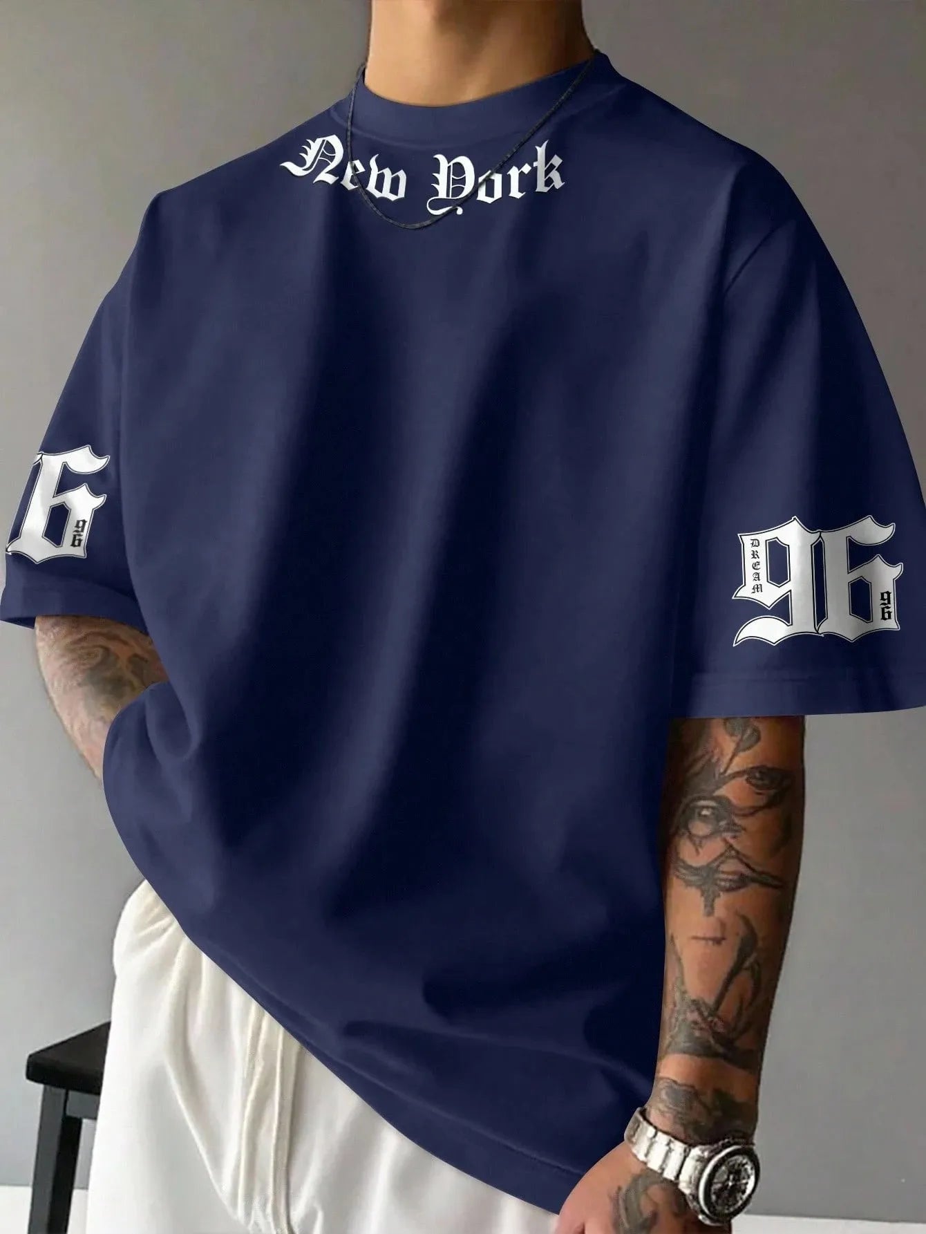 Herren T-Shirt NEW YORK Shirt Rundhals Streetwear Tank Top Hemd Polohemd
