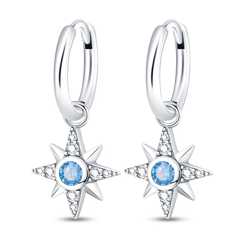 Orecchini a Cerchio in Argento 925 Sterling con Zirconi | Creole Brillanti