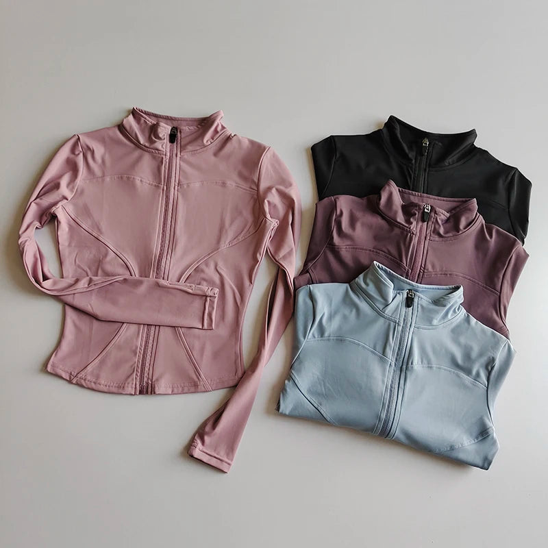 Damen Sportjacke Sweatshirt Fitness Gym Jacke Freizeitjacke Yoga Sportswear