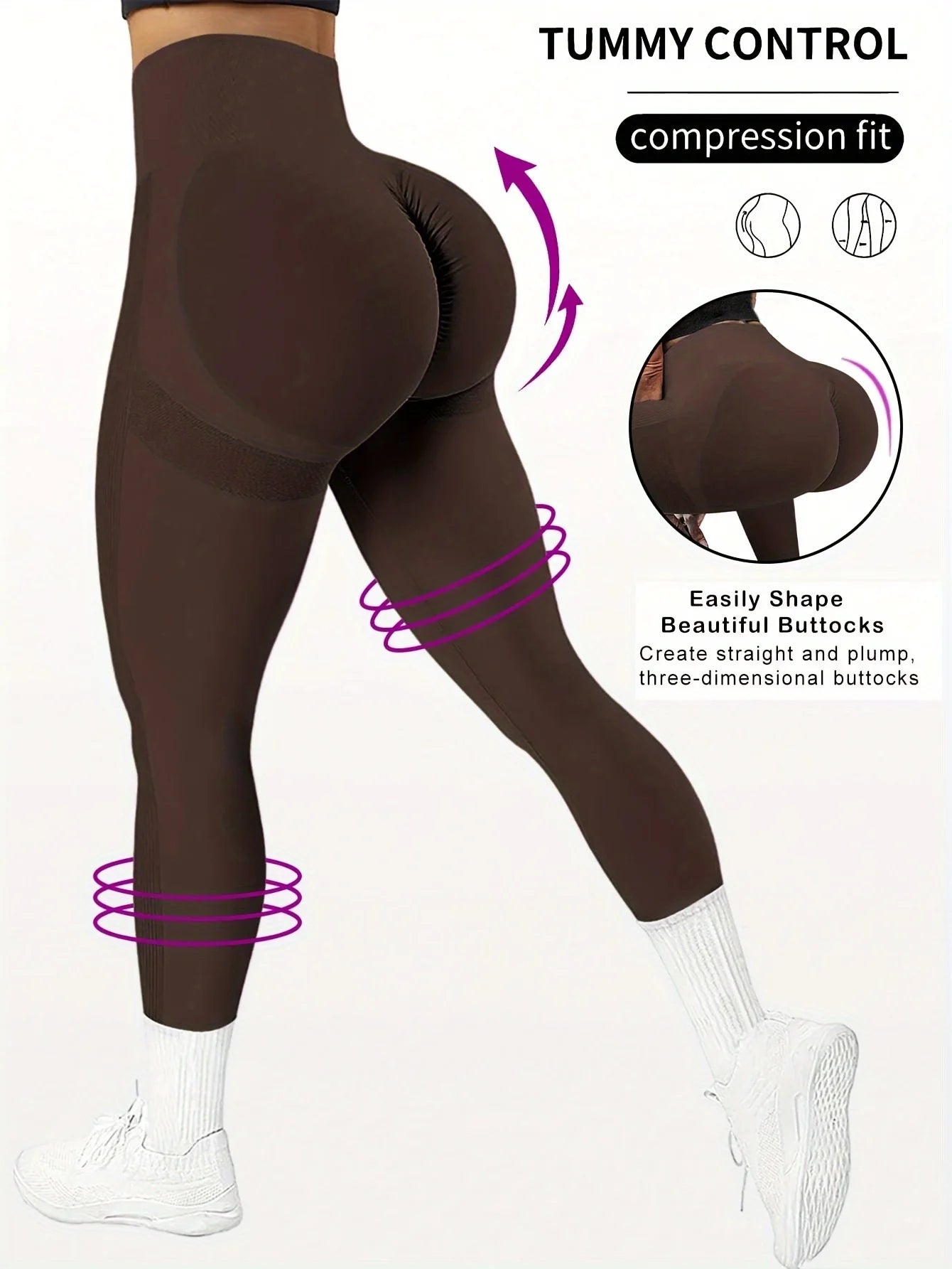 Yoga Leggings Push Up Damen Sport Hose Fitness Gym Stretch Leggins Jogginghose