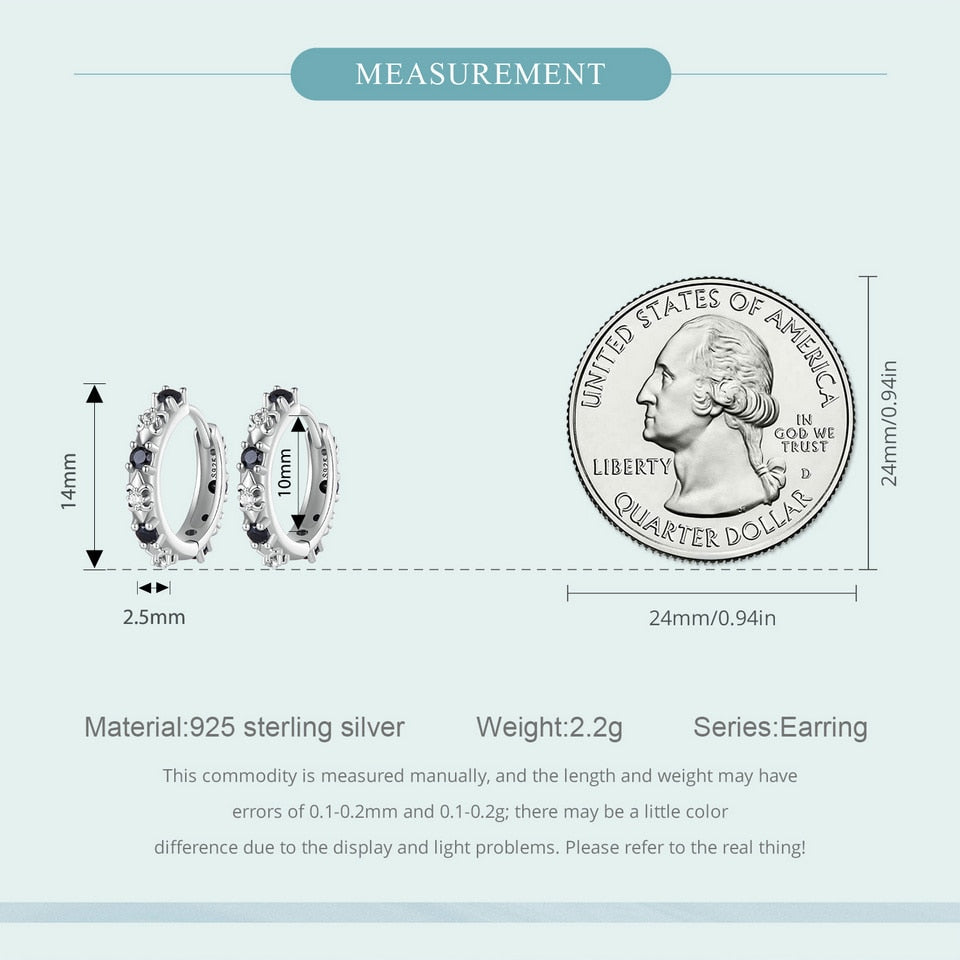 1 Paar Creolen aus 925 Sterling Silber Ohrringe Zirkonia Ohrstecker NEU