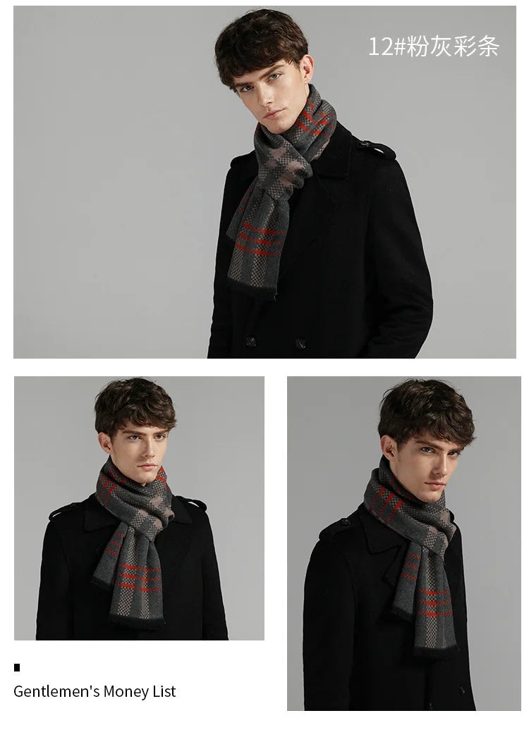 Herren Schal Winterschal Stola Schlauchschal Halstuch Wollschal Strickschal Loop