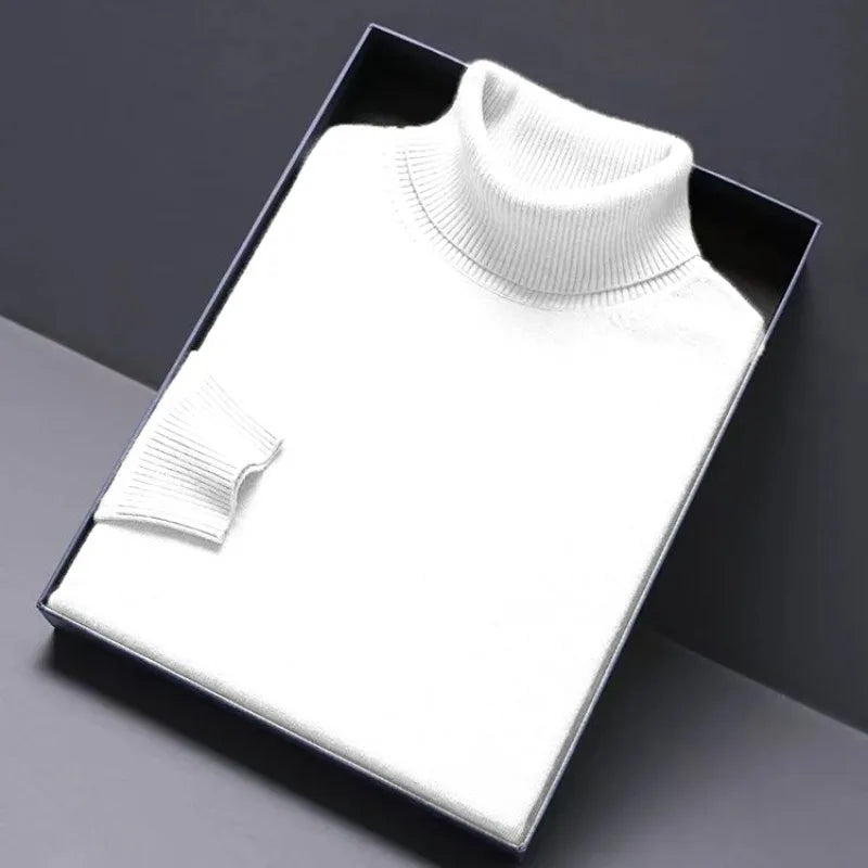 Herren Rollkragen Pullover Sweatshirt Leichter Pulli Sweater Shirt Langarmshirt