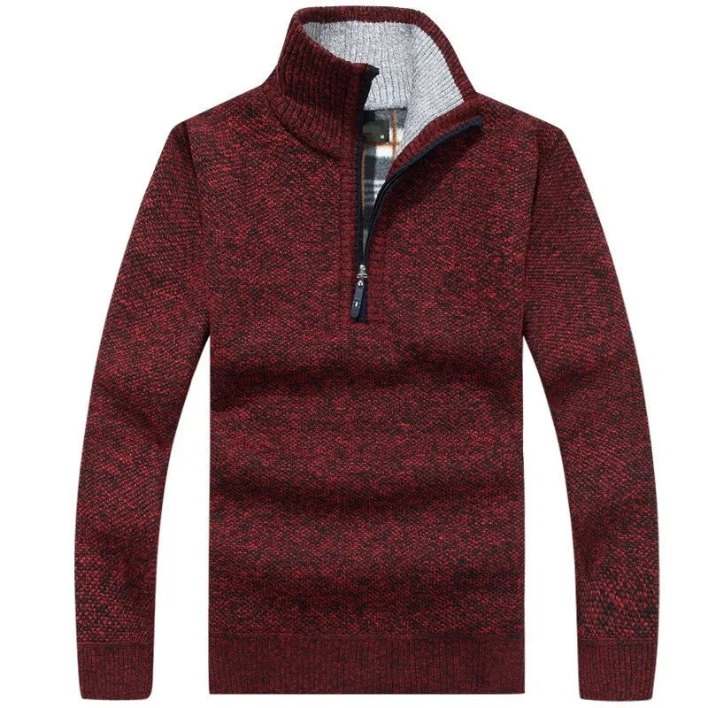 Herren Pullover Sweatshirt Troyer Pulli Sweater Stehkragen Zipper Langarmpulli