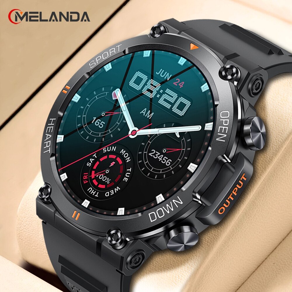 Herren Armbanduhr Digital Uhr Silber Edelstahl Quarzuhr Bluetooth Smartwatch
