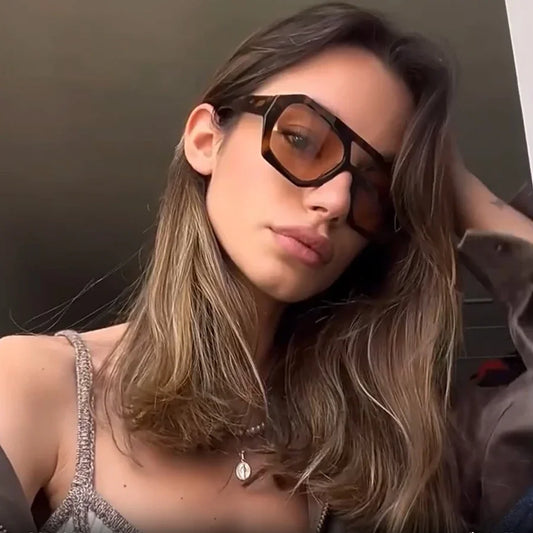 Occhiali da sole ovali oversize per donna e uomo Fotocromatici Polarizzati UV400