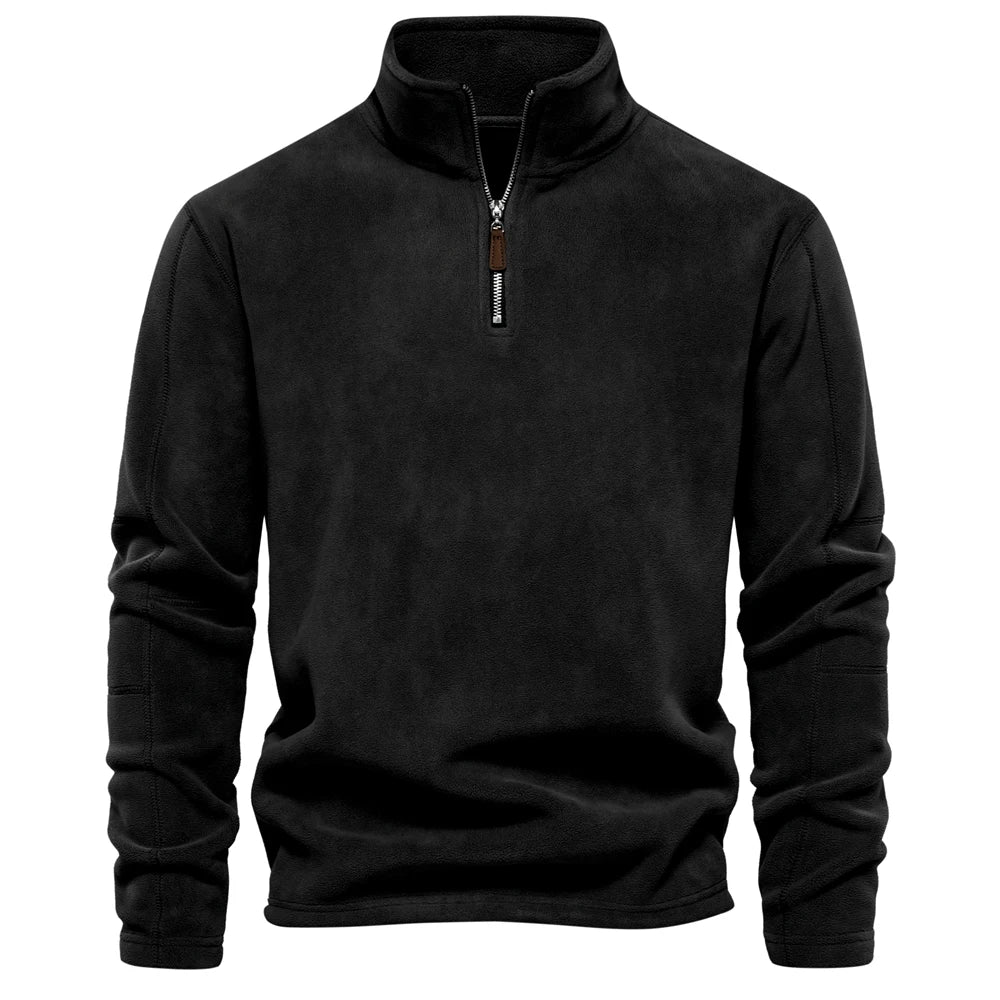 Herren Pullover Sweatshirt Troyer Pulli Sweater Stehkragen Zipper Langarmpulli