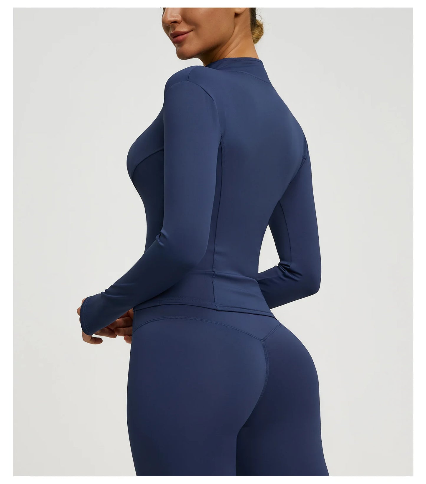 Damen kurze Sportjacke Sweatshirt Fitness Gym Jacke Yogajacke Yoga Sportswear