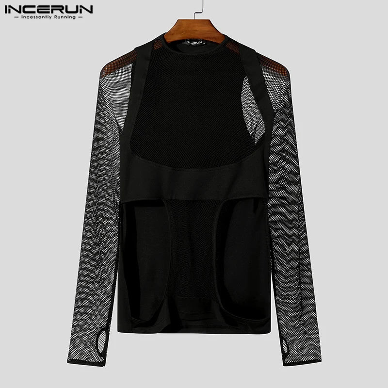 Maglietta Uomo Shirt T-Shirt Canottiera Camicia Maglia Sexy Body Trasparente Top