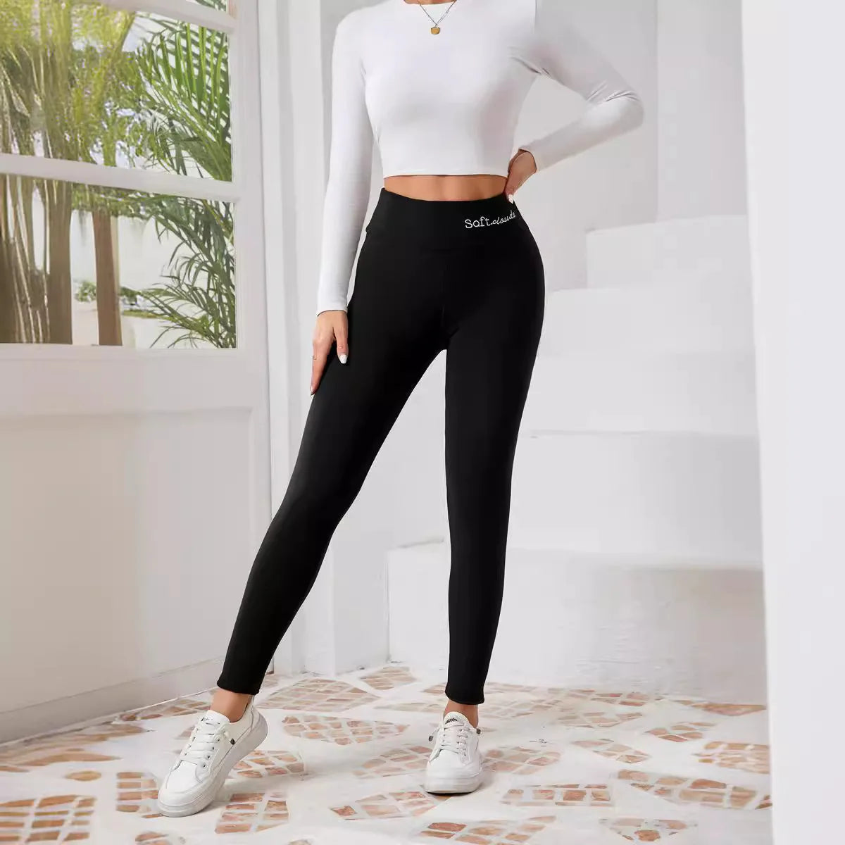 Frauen Hose Winter Leggins Warm Thermohose Innenfleece Blickdichte Strumpfhose