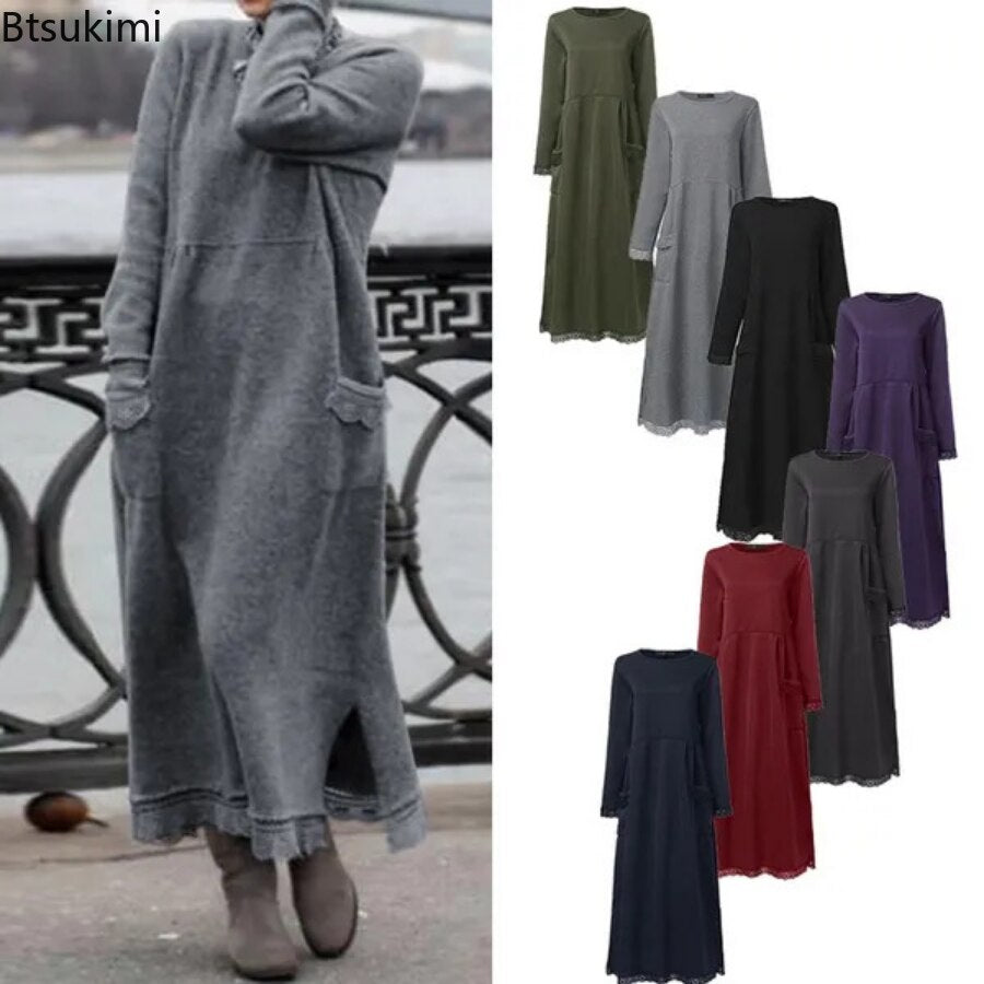Damen Kapuzenpullover Minikleid Hoodie Sweatshirt Longtops Tunika Pullover Kleid