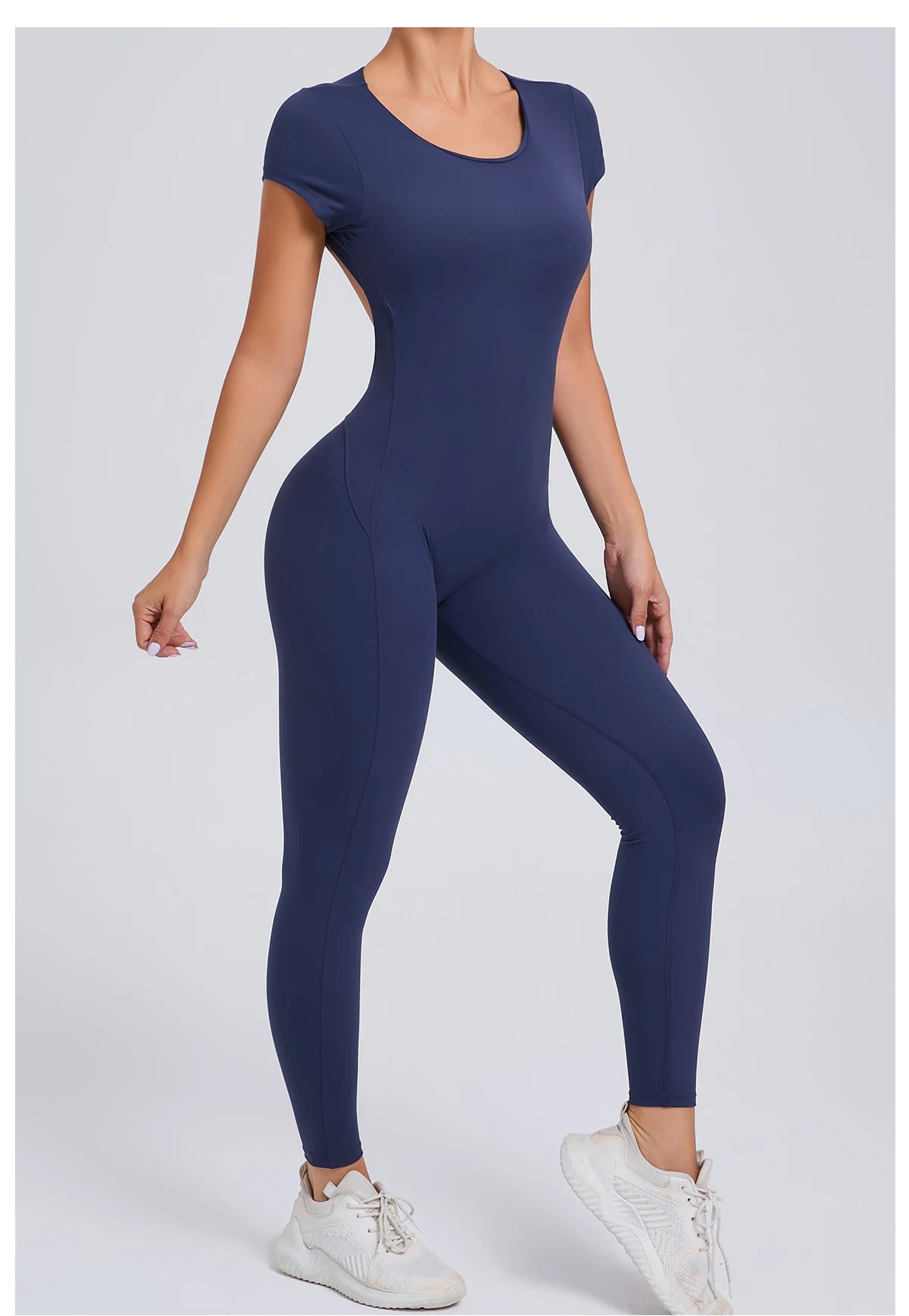 Tuta intera Sportiva Donna Rompers Pantaloni Yoga Palestra Sexy Jumpsuit Tutina
