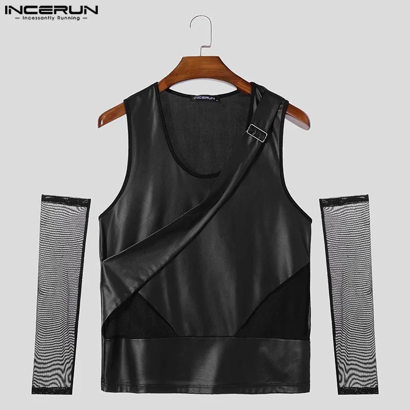 Fetisch Fashion Männer Oberteil Sexy Shirt Herren Body Hemd Transparent Clubwear