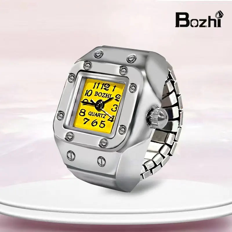 Fashion Fingeruhr Ringuhr Punk Finger Mini Uhr Quarzuhr Ring Herren Damen