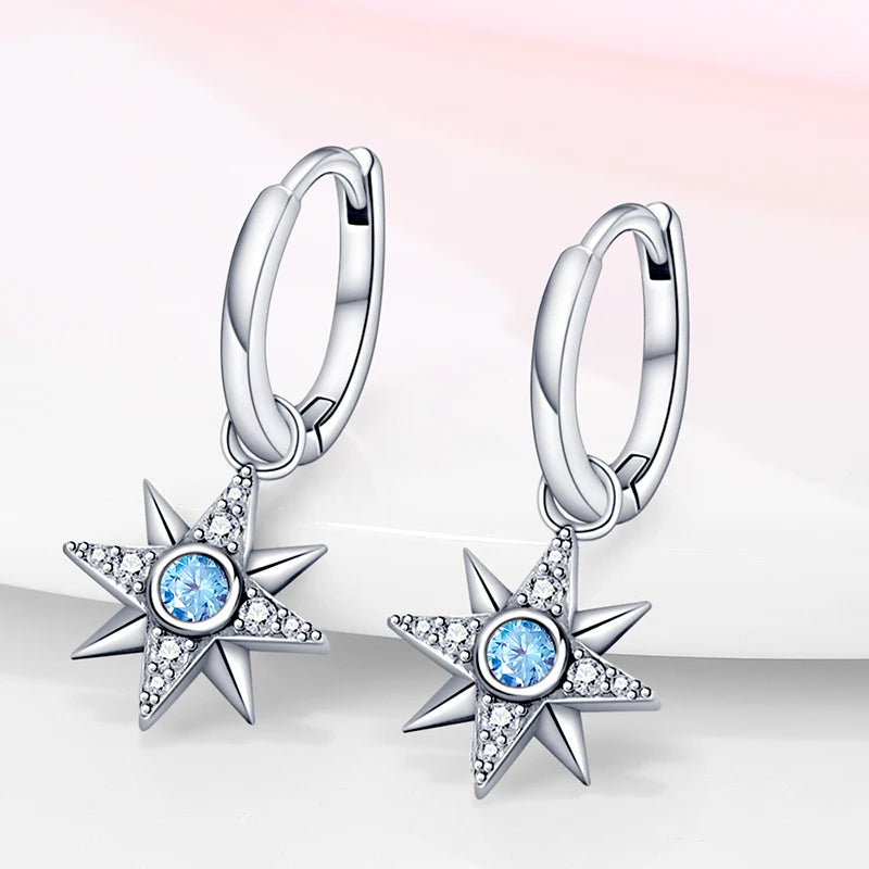 Orecchini a Cerchio in Argento 925 Sterling con Zirconi | Creole Brillanti