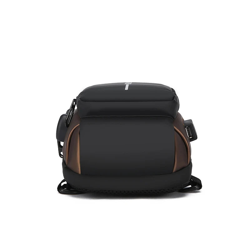 Zaino Monospalla Borsa Da Petto Marsupio Per Uomo Borsello Moto con Porta USB